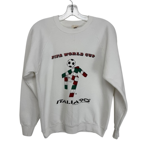 Vintage Other - Vintage FIFA Soccer Football World Cup Italy 1990 Sweatshirt Size Large